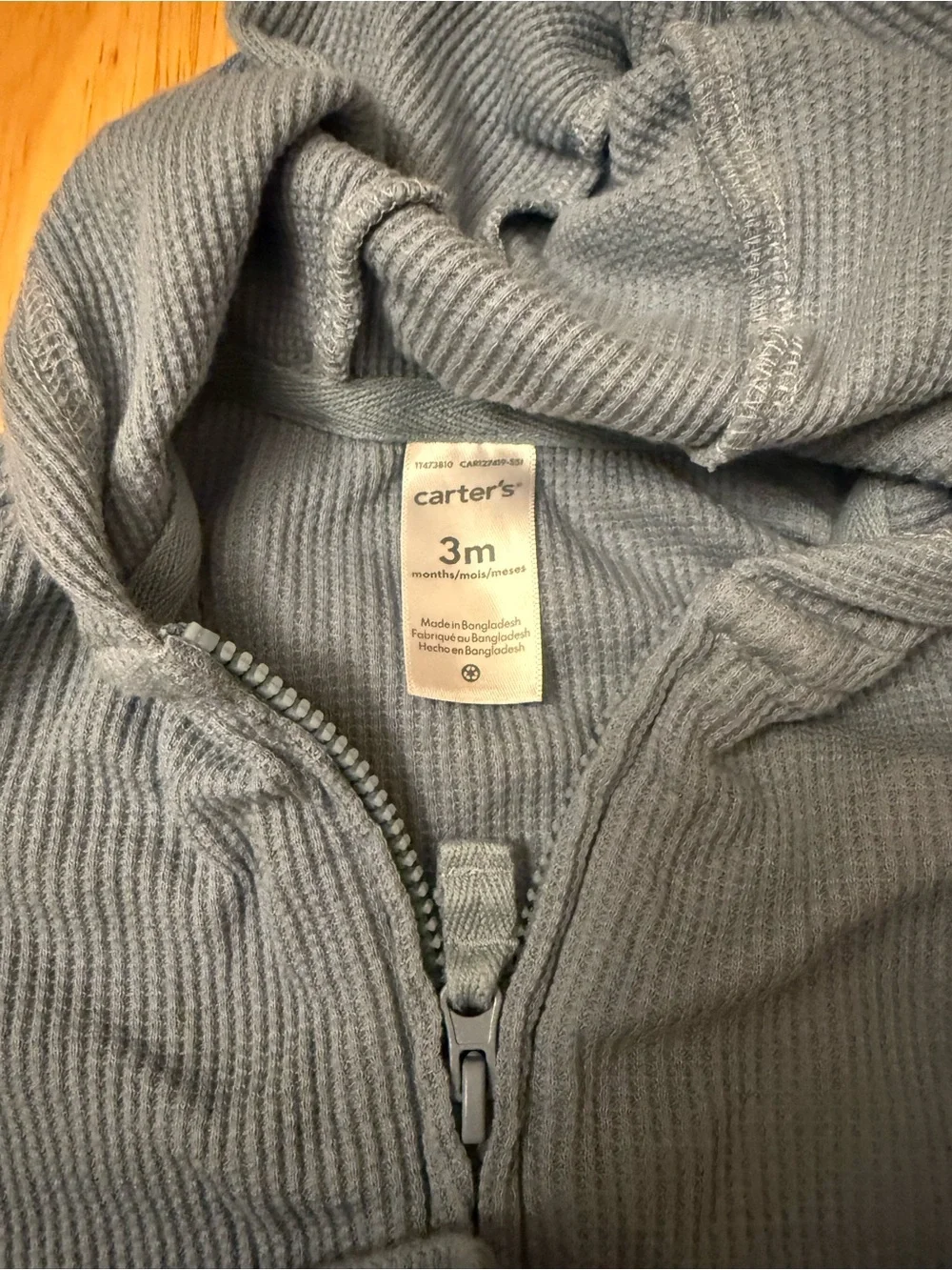 Carter's Light Blue Waffle-Knit Hoodie & Jogger Set